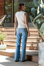 Valeria Viscose Blend Crochet Tank Sweater