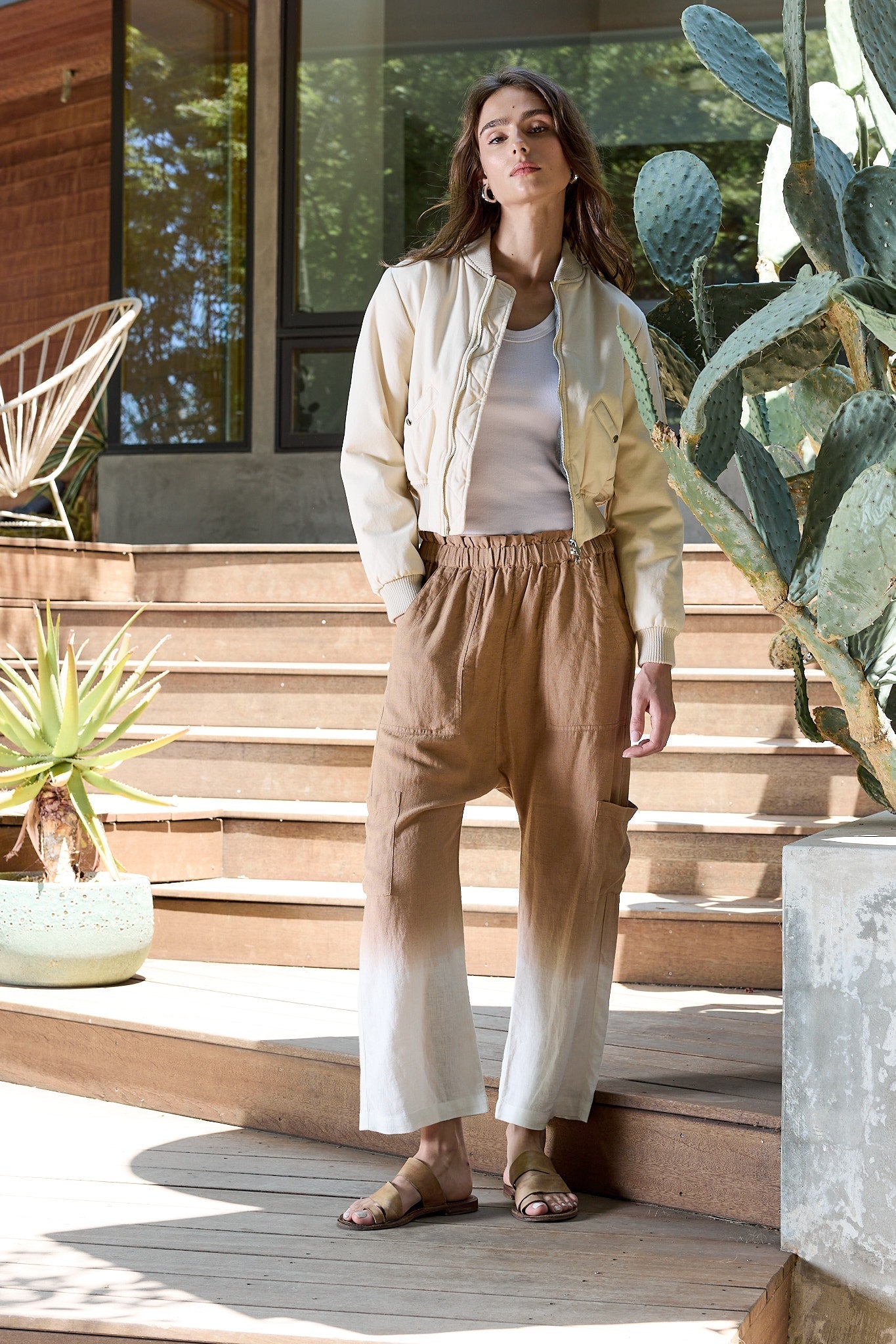 Shailey Paperbag Waist Linen Viscose Pant