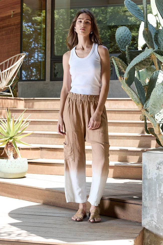 Shailey Paperbag Waist Linen Viscose Pant Main Image