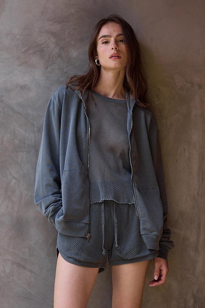 Lincoln Oversized Mini Loop Terry Hoodie