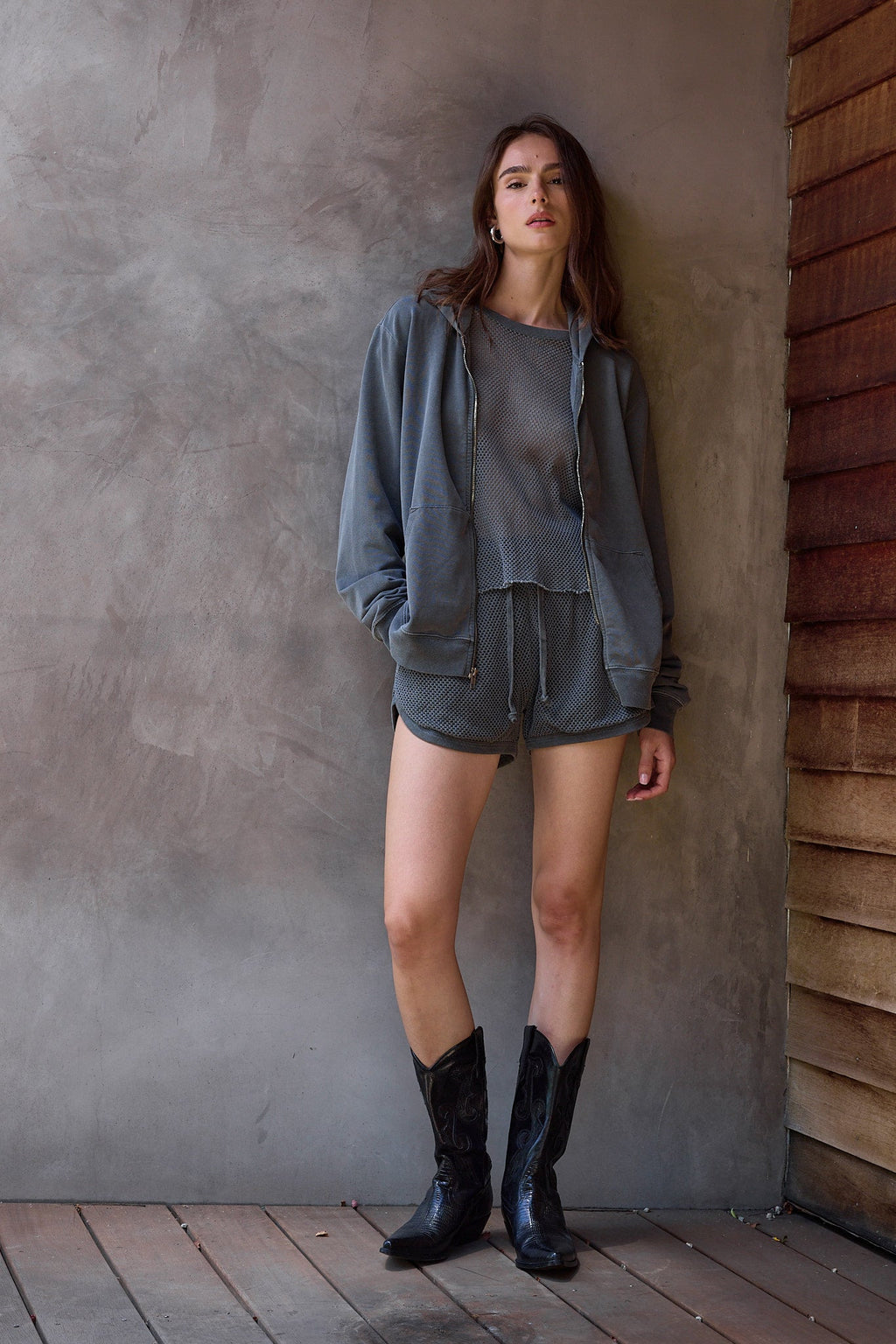 Lincoln Oversized Mini Loop Terry Hoodie