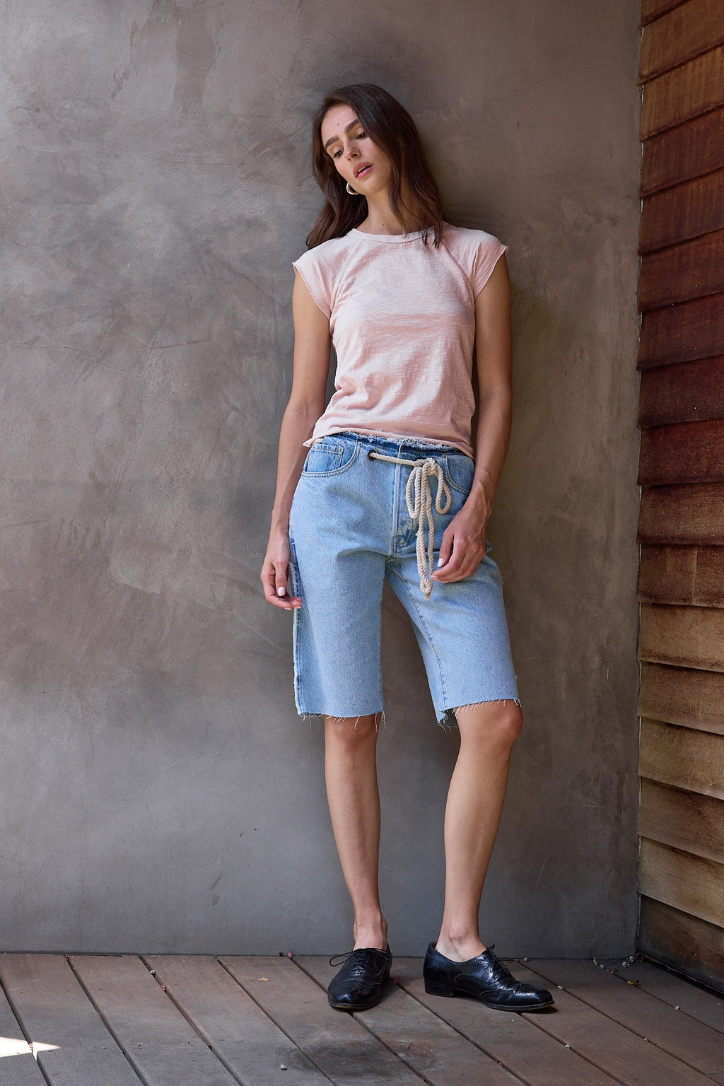 Chloe Fitted Slub Jersey Muscle Tee