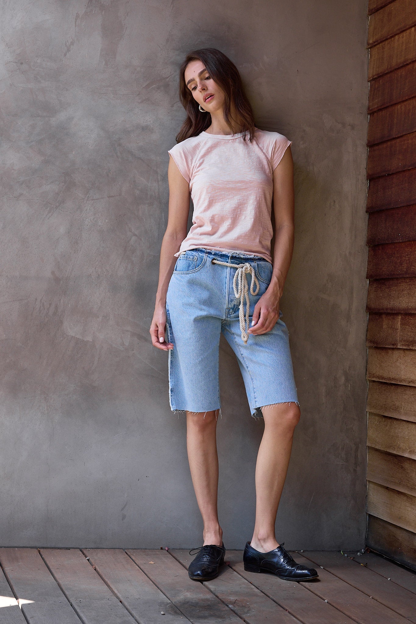 Chloe Fitted Slub Jersey Muscle Tee