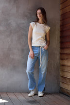 Chloe Fitted Slub Jersey Muscle Tee