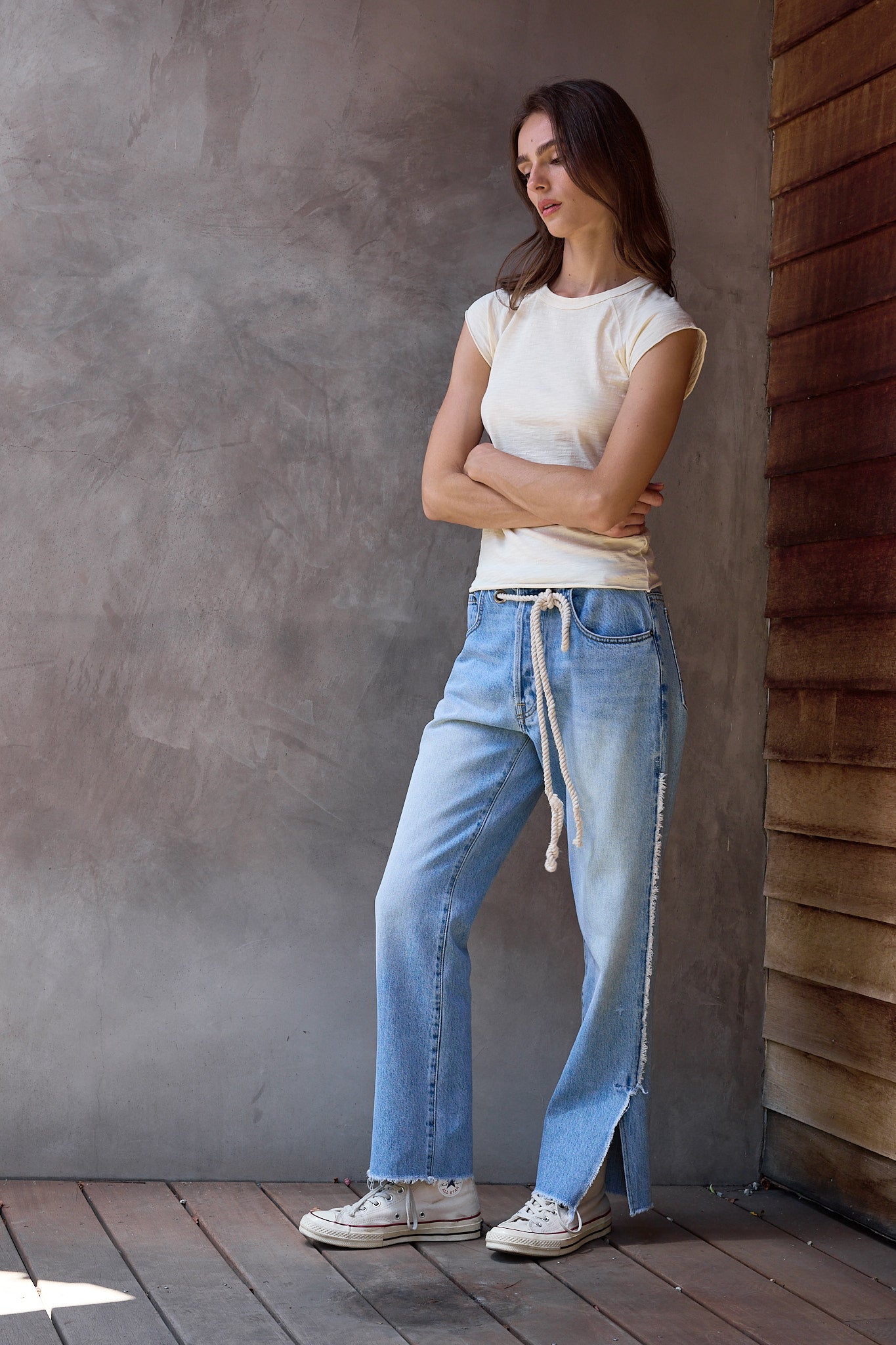 Penny Relaxed Tie Waist Jean