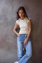 Chloe Fitted Slub Jersey Muscle Tee