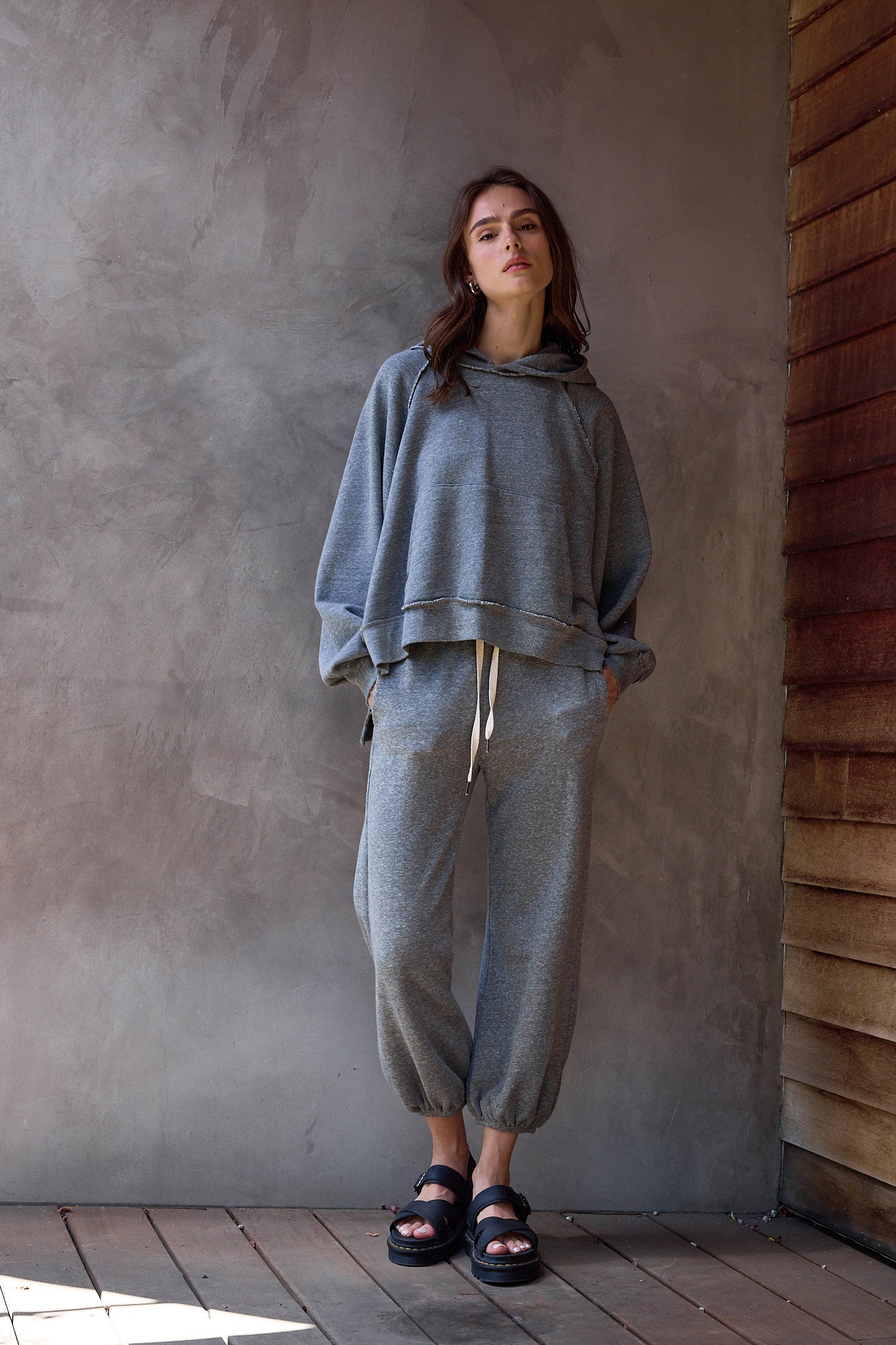 Luma Oversize Melange Terry Poncho