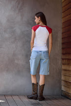 Chloe Fitted Baby Rib Muscle Tee