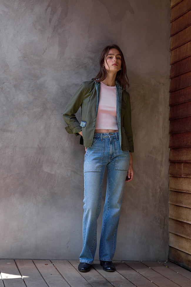 Amaya Fitted Crop Rib Tank Main Image