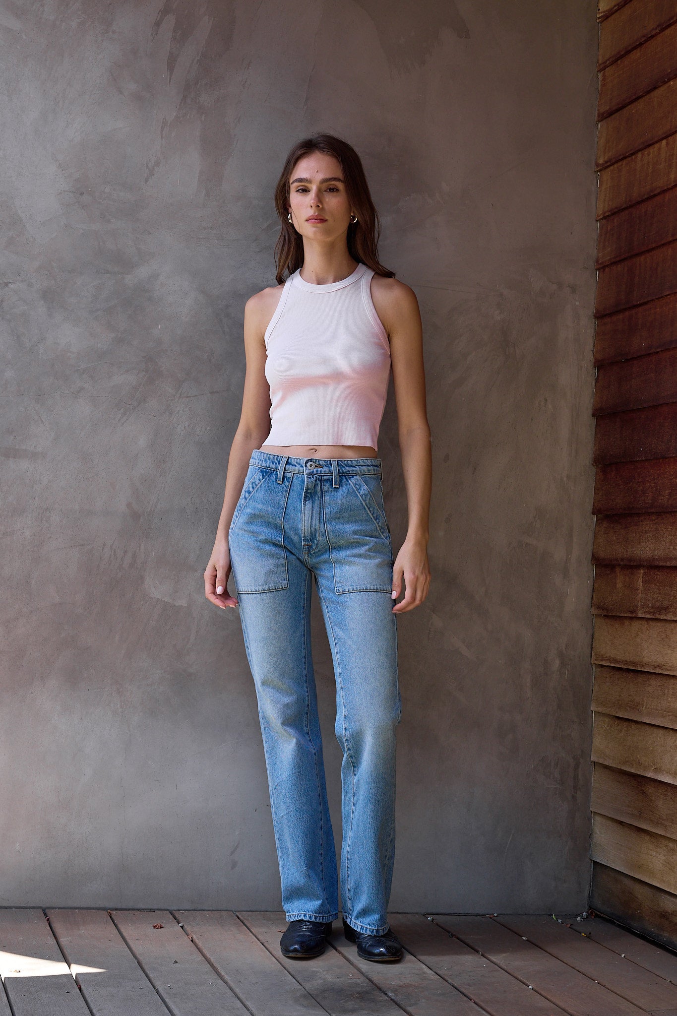 Amaya Fitted Crop Rib Tank