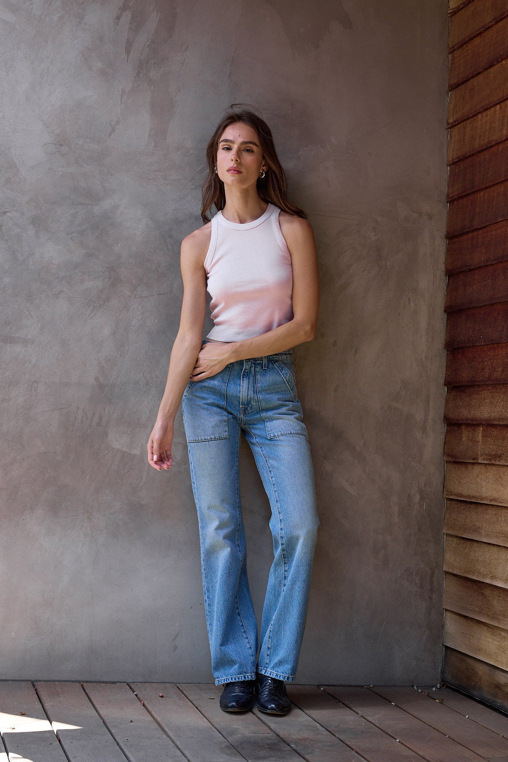 Amaya Fitted Crop Rib Tank