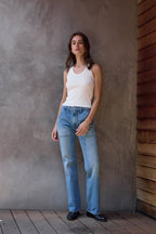 Violet Fitted Baby Rib U Tank