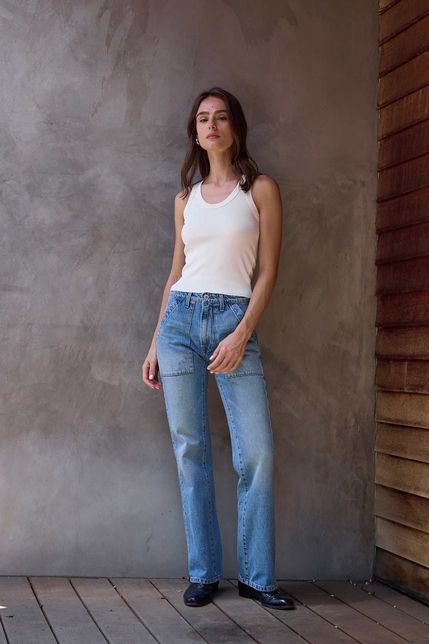 Violet Fitted Baby Rib U Tank