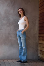 Violet Fitted Baby Rib U Tank