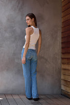 Violet Fitted Baby Rib U Tank