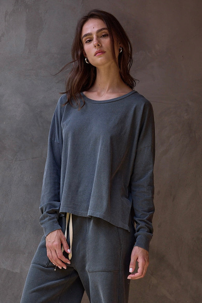 Abby Loose Fit Fine Jersey Tee Hover Image