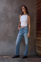 Amaya Fitted Crop Rib Tank