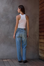 Amaya Fitted Crop Rib Tank