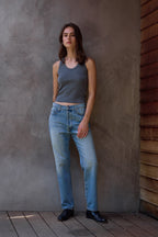 Violet Fitted Baby Rib U Tank