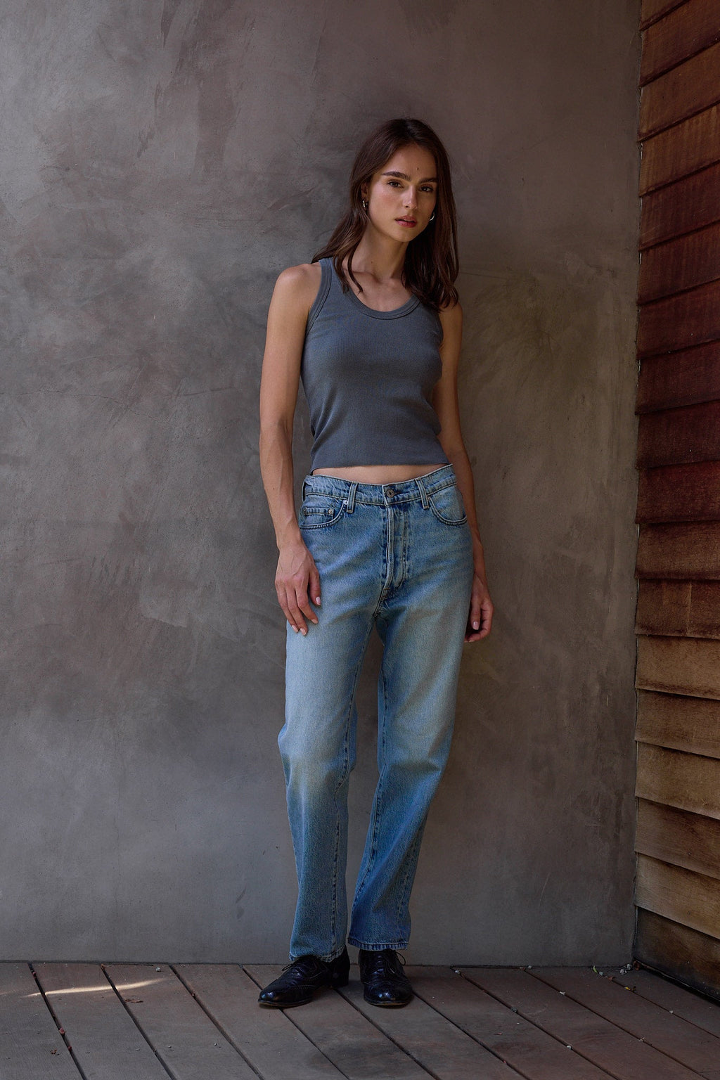 Violet Fitted Baby Rib U Tank