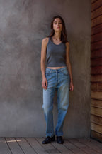 Violet Fitted Baby Rib U Tank