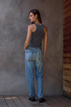 Violet Fitted Baby Rib U Tank