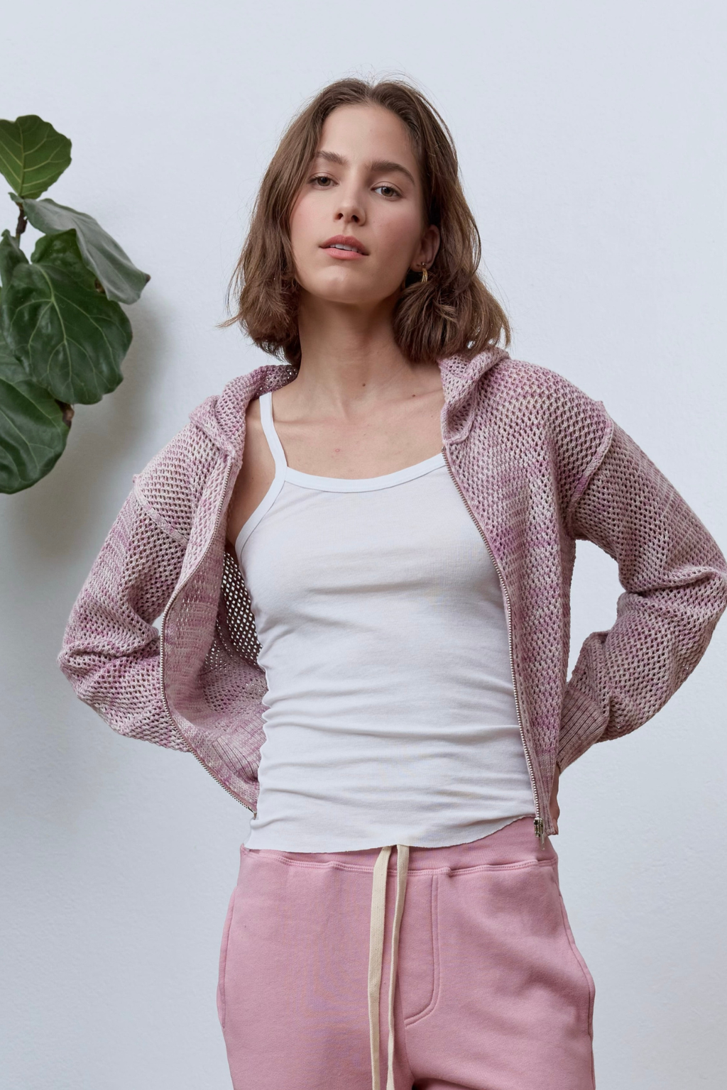 Mills Painted Cotton Zip Hoodie Sweater