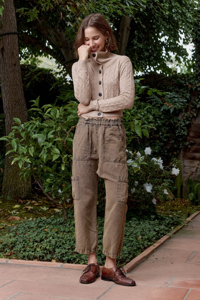 Shailey Paperbag Waist Linen Cotton Pant Main Image