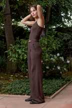 Louis Pleated Wide Leg Cloud Fleece Pant