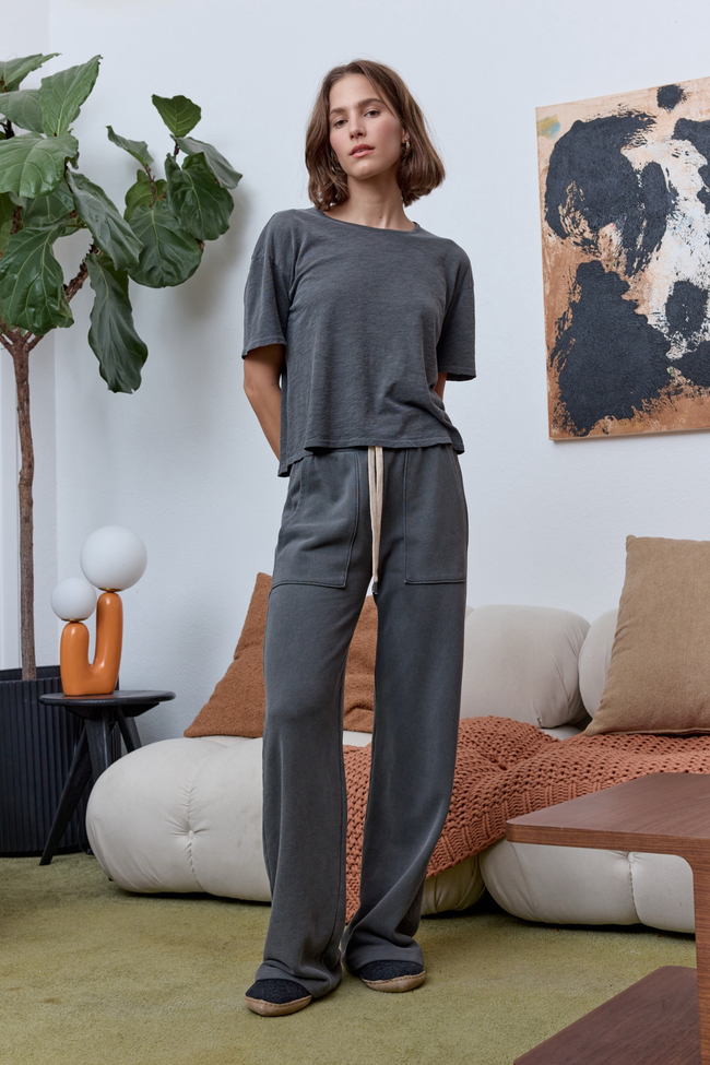 Franky Wide Leg Loop Terry Sweatpant Main Image