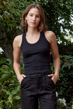 Violet Fitted Baby Rib U Tank