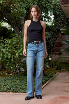 Nix Mid Rise Paneled Boot Cut Jean