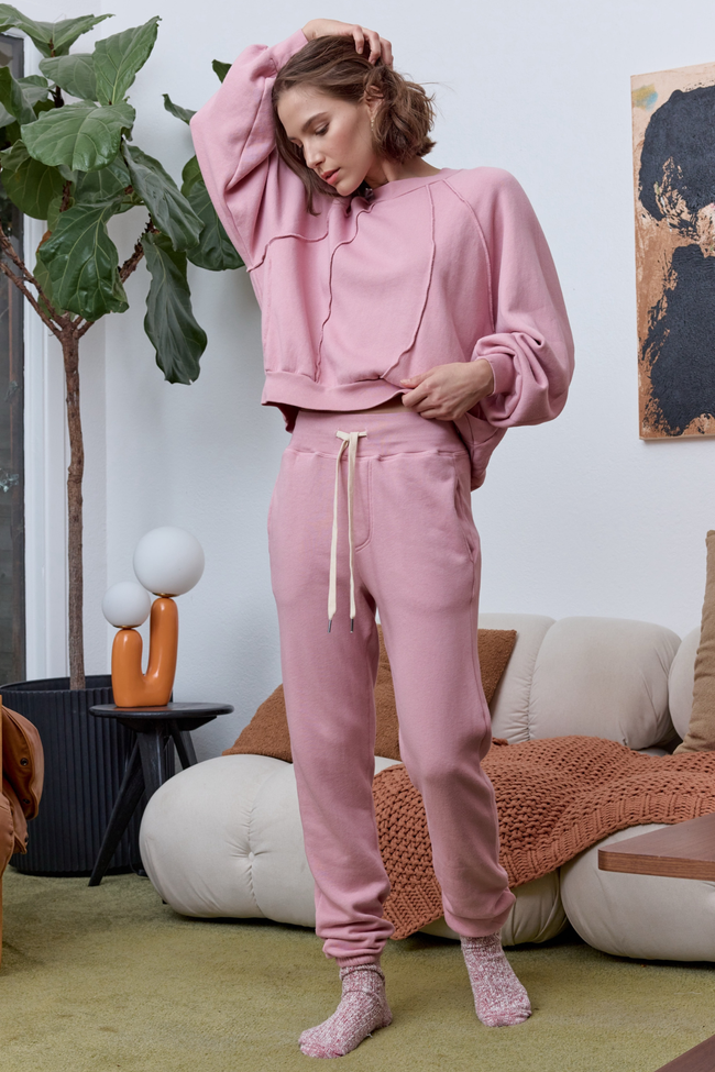 Isabella High Waist Cloud Fleece Sweatpant Hover Image