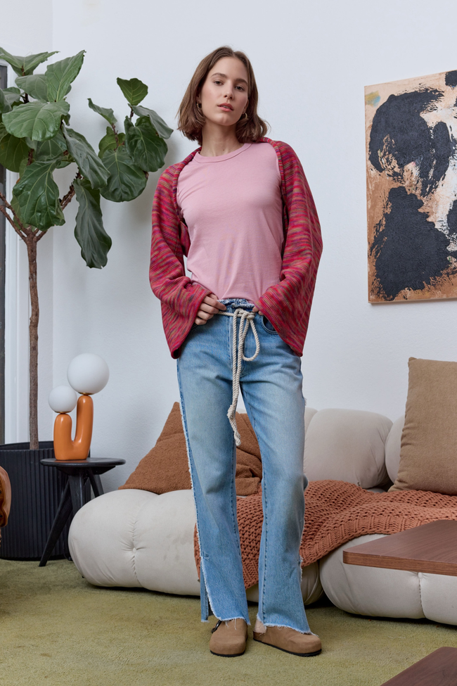 Emma Painted Cotton Shrug Sweater Main Image