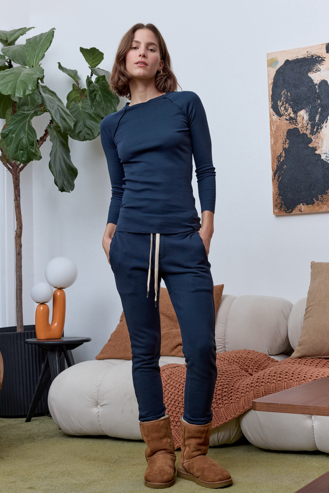 Aria Fitted Baby Rib Raglan Tee Main Image