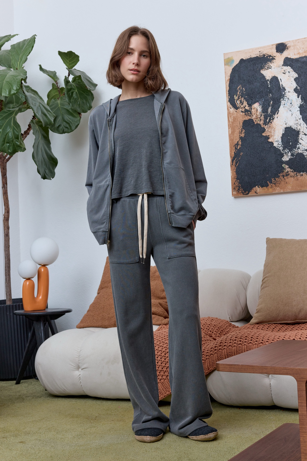 Lincoln Oversized Mini Loop Terry Hoodie