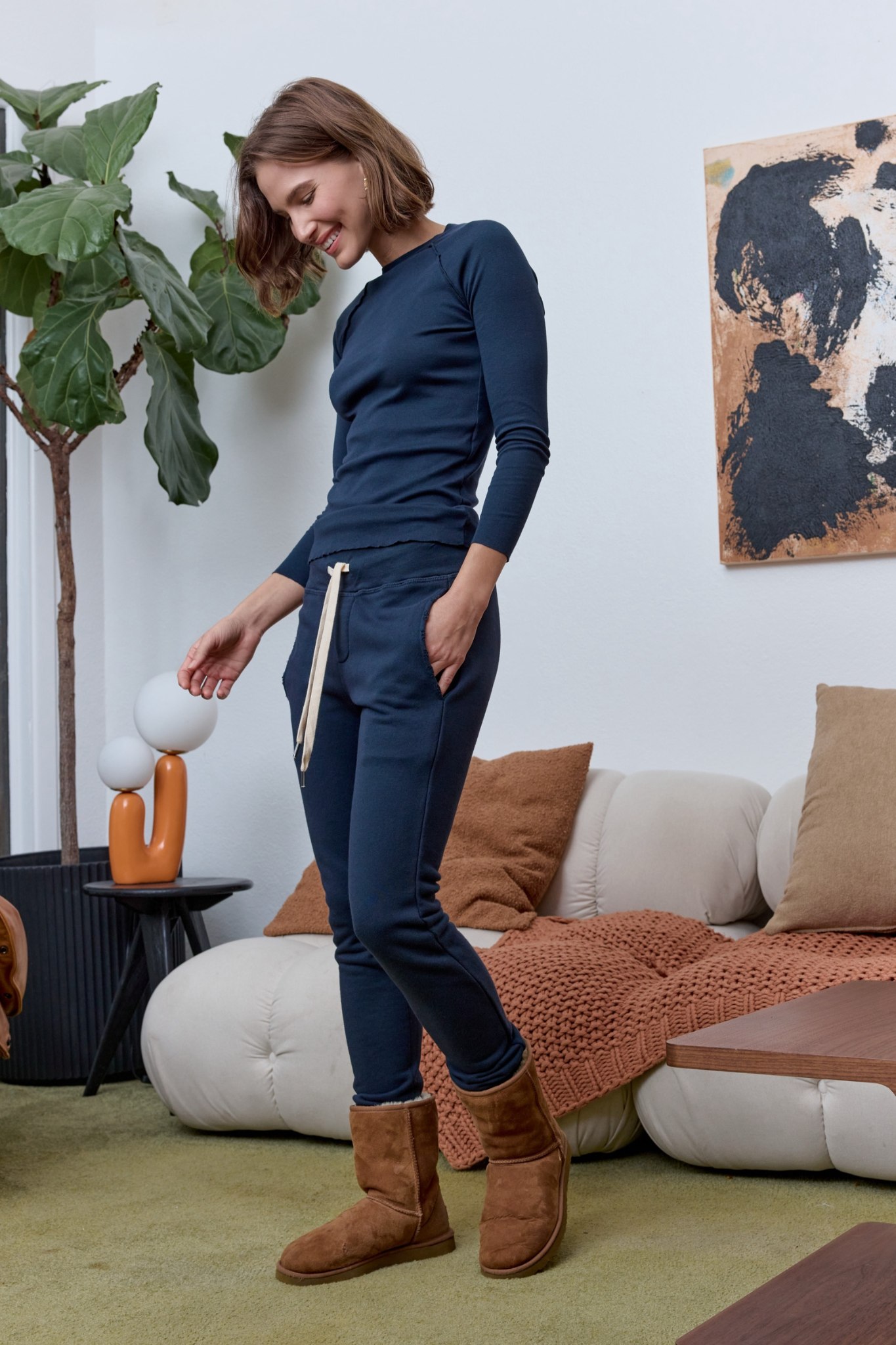 Aria Fitted Baby Rib Raglan Tee