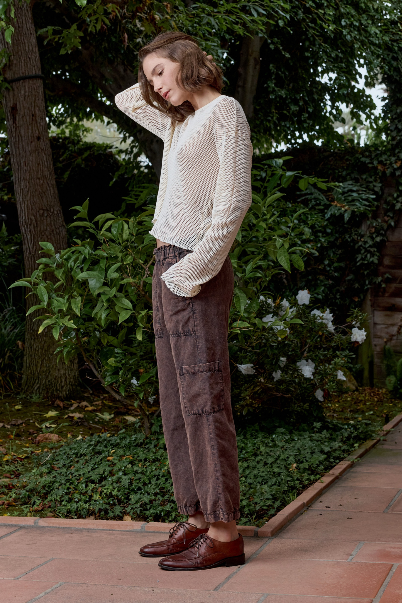 Shailey Paperbag Waist Linen Cotton Pant