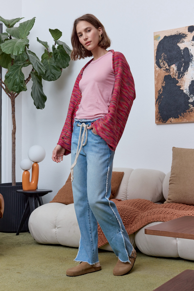 Penny Relaxed Tie Waist Jean Main Image