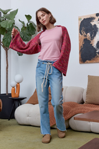 Emma Painted Cotton Shrug Sweater