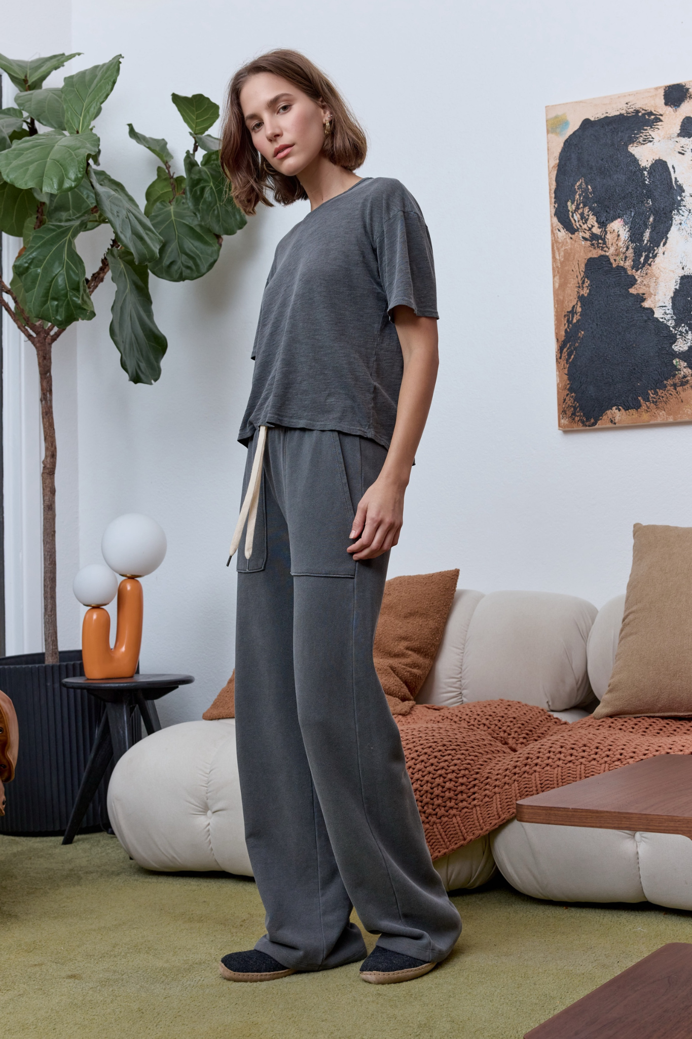 Franky Wide Leg Loop Terry Sweatpant