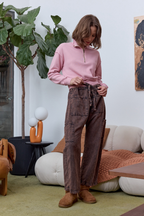 Carlson Linen Cotton Tie Pant
