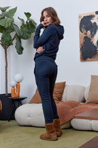 Lisse Fitted Distressed Loop Terry Hoodie