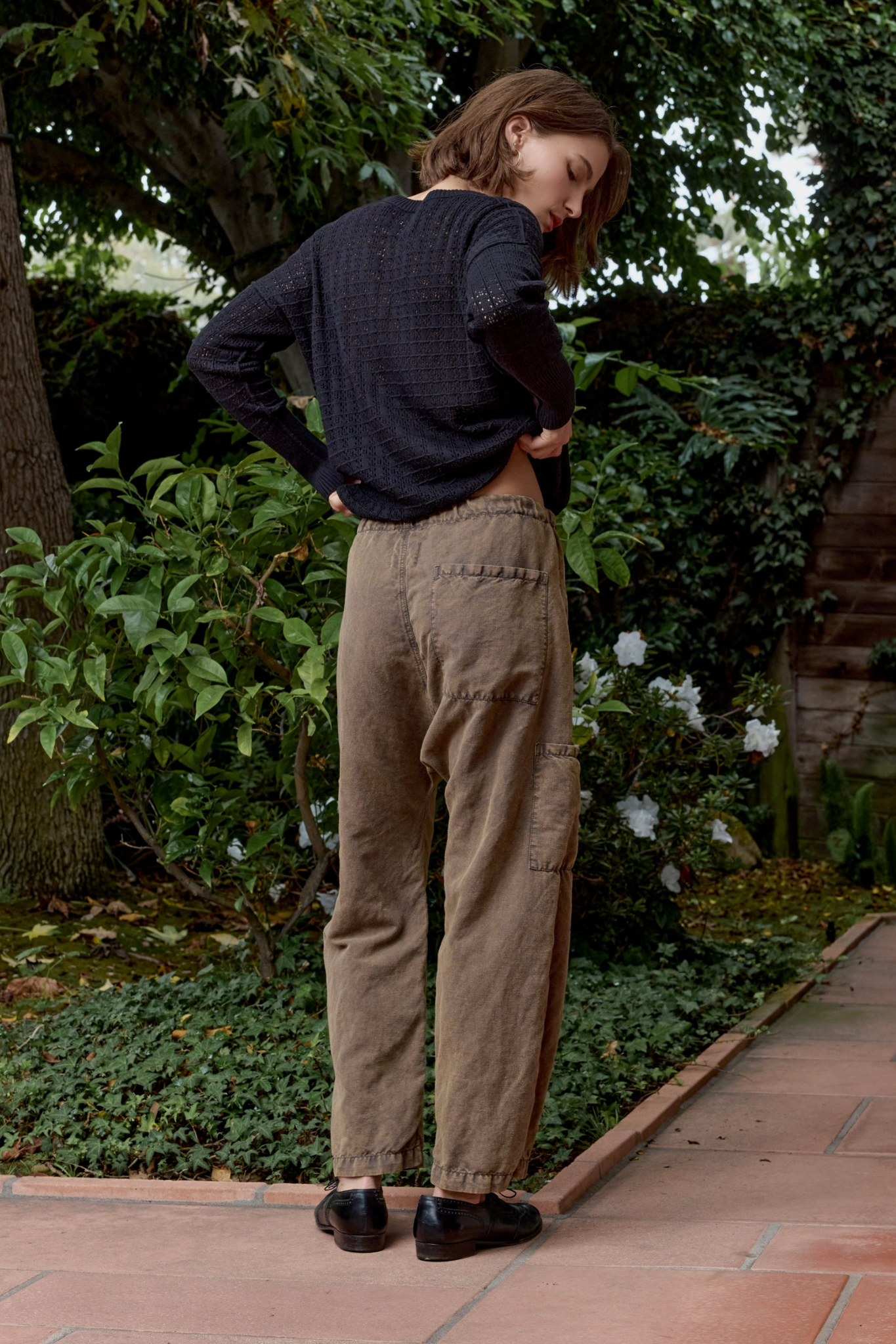 Carlson Linen Cotton Tie Pant