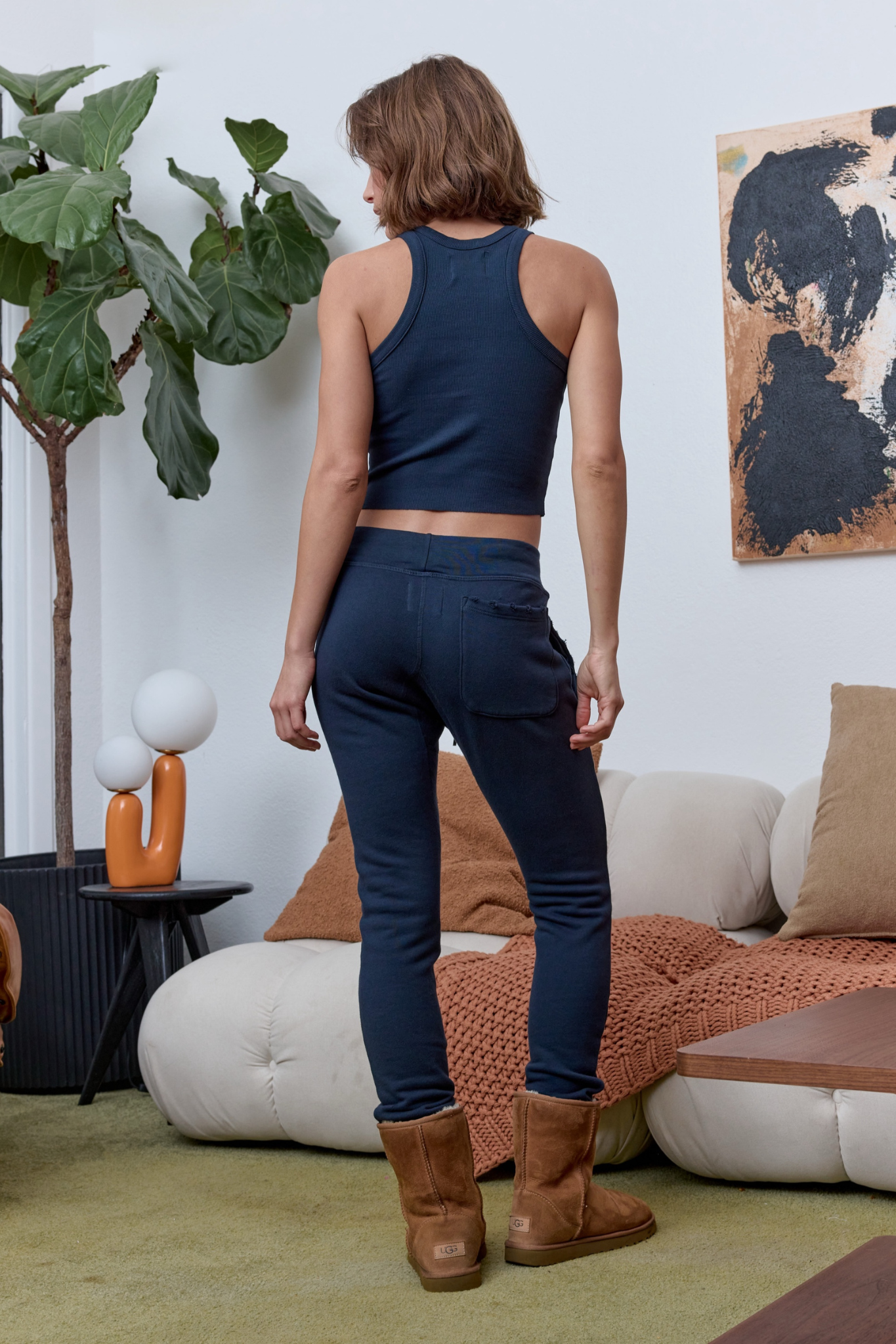 Amaya Fitted Crop Rib Tank