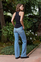 Nix Mid Rise Paneled Boot Cut Jean