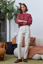 Livia Painted Cotton Crew Sweater