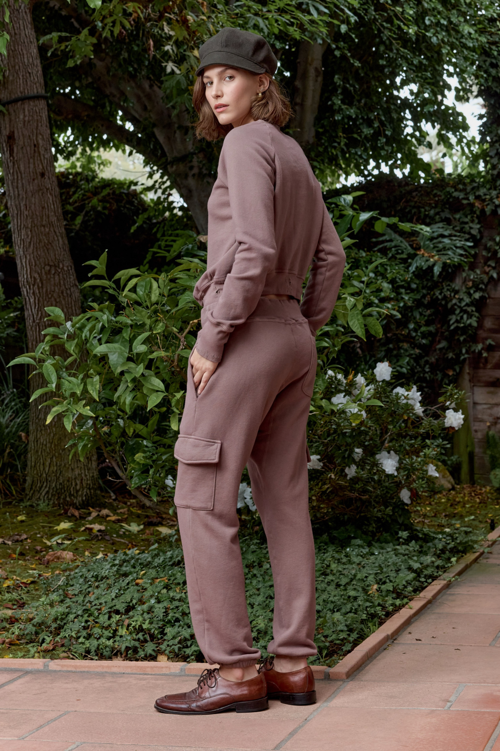 Saguro Chic Distressed Loop Terry Sweatshirt