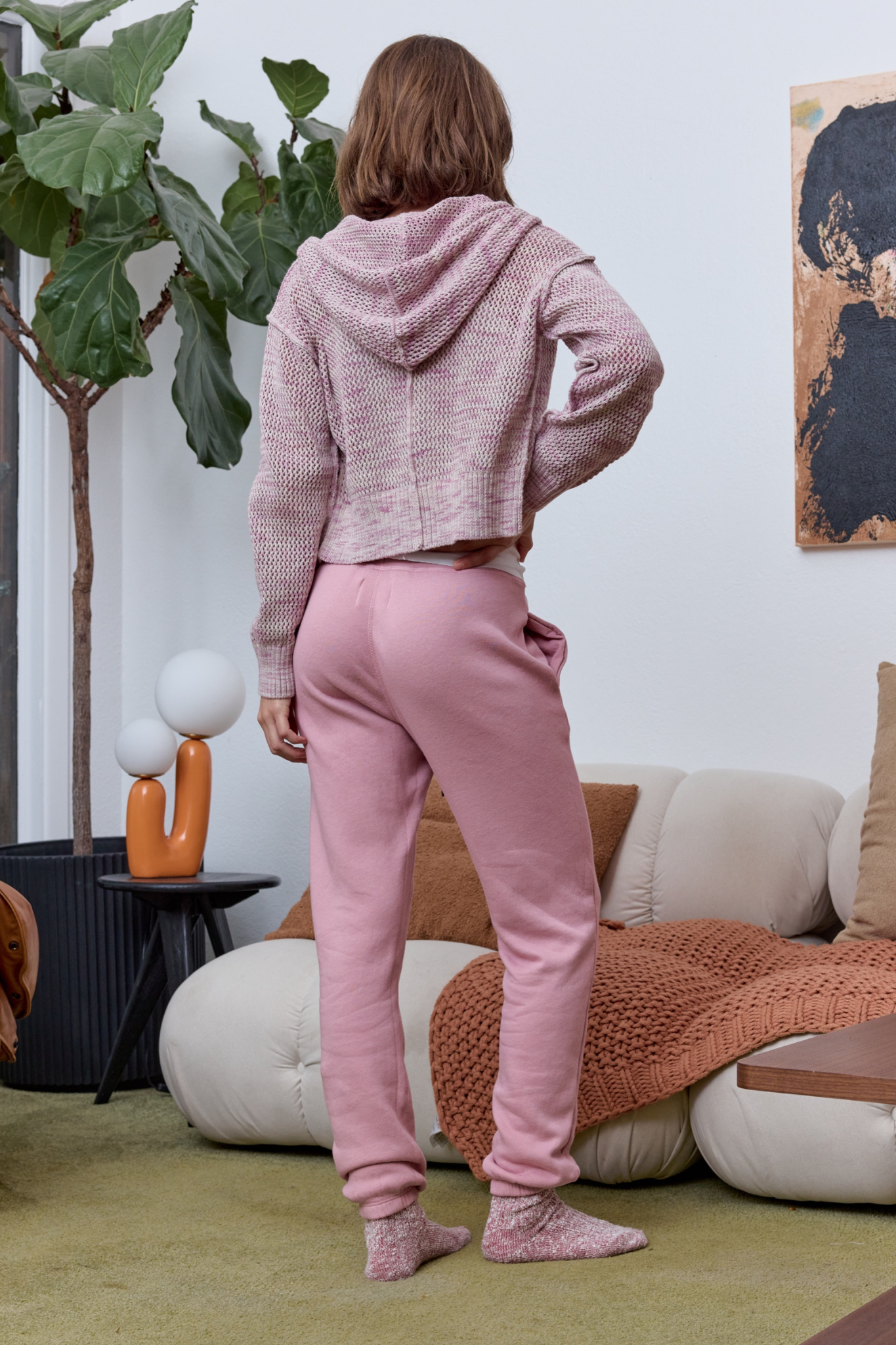 Mills Painted Cotton Zip Hoodie Sweater