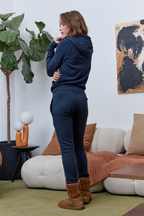 Lisse Fitted Distressed Loop Terry Hoodie